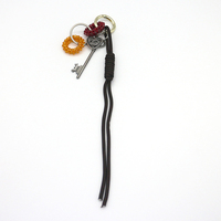 Vintage key love pendant charm pendant toys creative letters pearl chain string handbag bag pendant