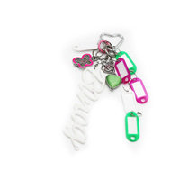 Love pendant butterfly pendant toys creative letters pearl chain string bag charm pendant silicone t