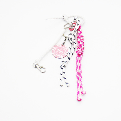 Spot can DIY niche miu system creative five hundred chips white spring keychain bag pendant accessor