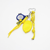 Spot DIY niche miu system creative yellow lemon tennis racket key chain bag charm accessories