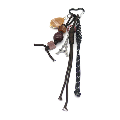 Topaz Beads Eiffel Tower Key Charms Toys Pearls Chain Strings Bags Pendants Charms Silicone Tag Keyc