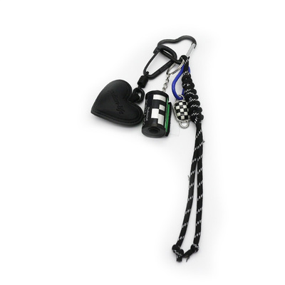 Love film black lanyard pendant toy pearl chain string bag charm pendant silicone tag keychain