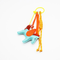 Blue Pegasus doll pendant pearl chain string handbag charm charm silicone tag keychain