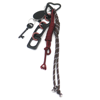 Vintage key black gemstone pendant charm toys creative letters pearl chain string handbag bag charm