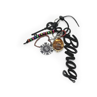 Lucky Straw Vintage Key Chip Creative Alphabet String Toy Pendant Pearl Chain String Handbag Pendant