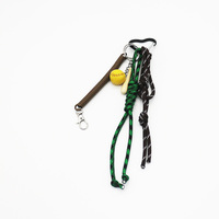Brown Spring Baseball Toys Pearls Chain String Bags Pendant Charms Silicone Tag Keychain
