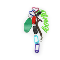 Creative Alphabet Eiffel Tower Dice Doll Pendant Spring Chain Pearls Iron Strips String Bag Charms C