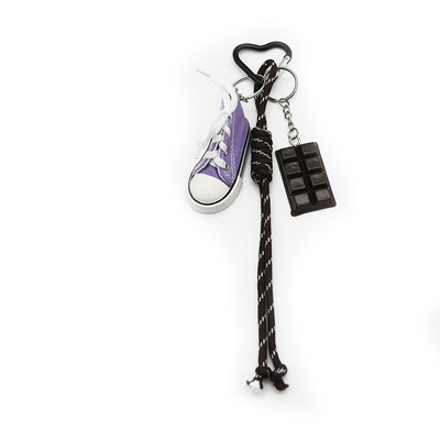 Chocolate Purple Boardshorts Black Rope Pendant Toys Pearls Chain String Bags Pendant Charms Silicon