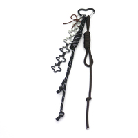 Bow tie black rope pendant toys creative letters pearl chain strings bag charm pendant jewelry