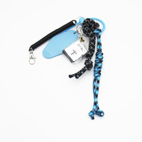 Spot can DIY niche miu system creative bible blue nameplate string chain bag pendant accessories