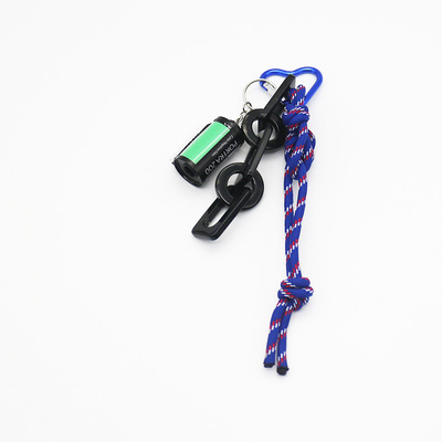 Spot can DIY niche miu system creative film blue rope key chain bag pendant accessories