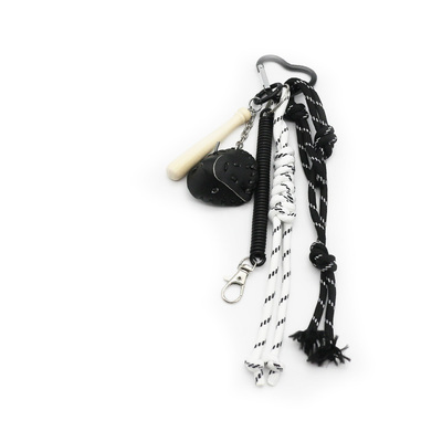 Black Baseball Glove Toys Black Spring Pearls Iron Chain Strips Strings Bags Hanging Pendants Charms