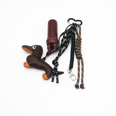 Spot can DIY niche miu system creative handmade red dachshund string chain bag pendant accessories