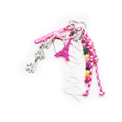 Eiffel Tower Creative Letters Toys Pendant Pearls Chain Strings Bags Pendant Hanging Jewelry Silicon