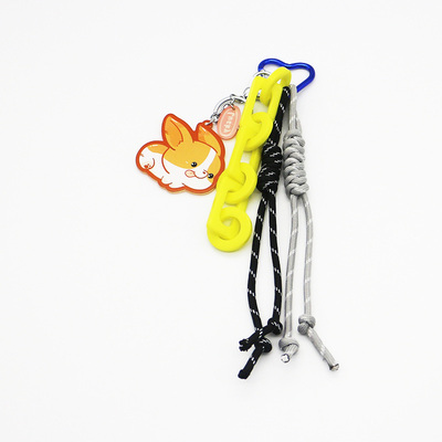 Spot can DIY niche miu system creative handmade cute animal gray rope string chain bag pendant acces
