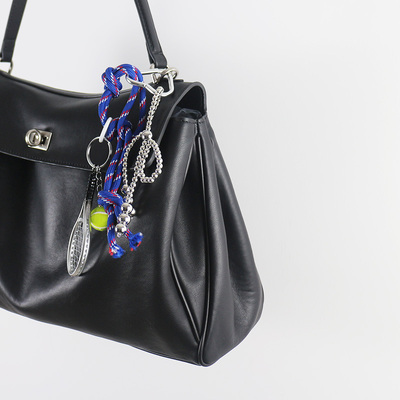 Spot DIY niche miu system creative tennis bow key chain bag pendant accessories