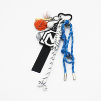 Ins blogger with the same niche miu system baseball car golf ball keychain bag charm handmade couple