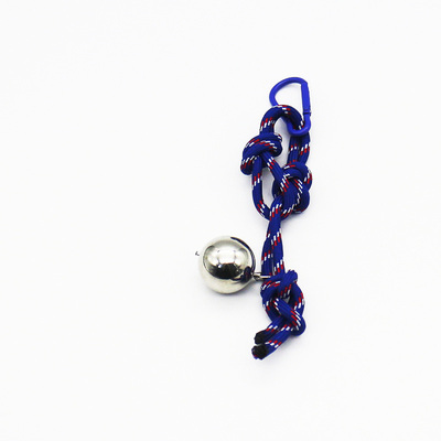 Spot DIY niche miu system creative iron ball blue rope key keychain bag pendant accessories