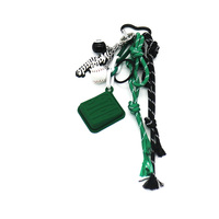 Spot can DIY handmade creative production baseball green STOP label chain car keychain bag charm acc