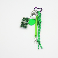 Spot can DIY niche miu system creative green ping pong tennis court key chain bag pendant accessorie