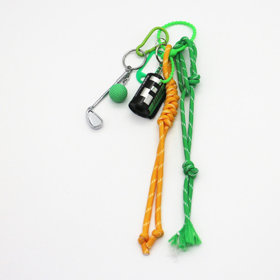 Spot can DIY niche miu system creative handmade green golf film string chain bag pendant accessories