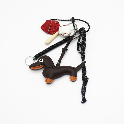 Spot can DIY handmade creative making baseball dachshund chain car keychain bag charm accessories