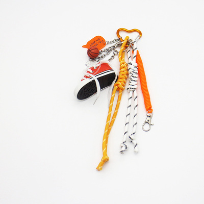 Spot can DIY handmade creative making basketball orange boardshorts chain car keychain bag charm acc