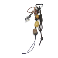 Black and white heart pendant gemstone beads key charm toy pearl chain string bag charm charm silico