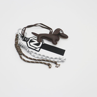 Spot DIY niche miu system creative gray rope dachshund keychain bag pendant accessories