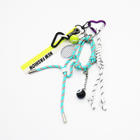 Spot new miu department handmade tennis racket black eight billiards pendant accessories car keychai