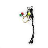 Dice Gold Tennis Racket Black Lanyard Lanyard Toys Pearls Chain String Bag Pendant Charm Silicone Ta