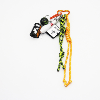 Stock can be DIY handmade creative production film bowling ball chain car keychain bag charm accesso