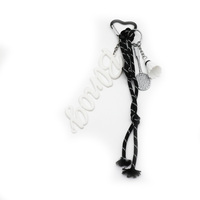 Badminton racket black rope pendant toys creative word pearl chain string bag charm pendant silicone