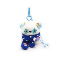 Bear schoolbag bag hanging decoration plush doll doll trinket hanging couple keychain gift factory w