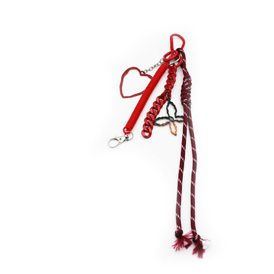 Love butterfly toy pendant red spring pearl iron iron chain bar string bag charm pendant silicone ta