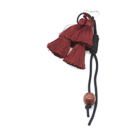 Brown tassel hanging beads pendant toys creative letters pearl chain string bag charm pendant silico