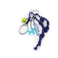 ins blogger the same niche miu tennis balloon dog car keychain bag charm handmade couple braided lan