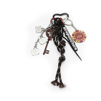 Lucky Straw Vintage Key Chip String Toy Pendant Pearl Chain String Bag Pendant Charm Silicone Tag Ke