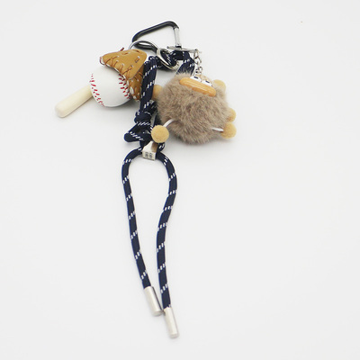 Spot new miu department hand baseball small monster pendant accessories car keychain