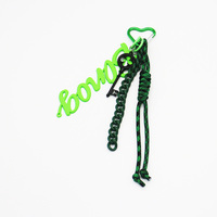 Lucky Straw Key Toys Creative Letters Pearl Chain String Bags Hanging Pendant Charms Silicone Tag Ke