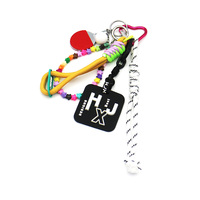 ins blogger the same niche miu system ping pong ball card car keychain bag bag charm handmade couple
