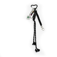 Fortune black spring toy pearl chain string bag charm pendant silicone tag keychain