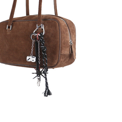 Starfish dice black spring toy pendant pearl chain string bag charm charm silicone tag keychain