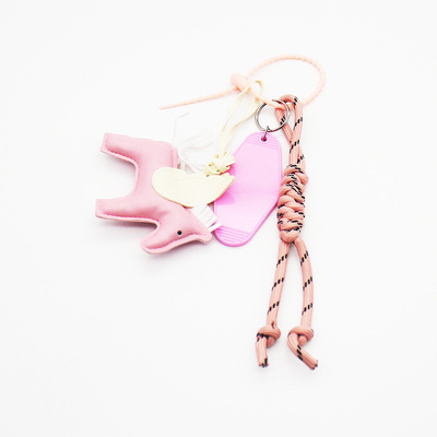 Spot can DIY niche miu system creative powder Pegasus nameplate keychain bag pendant accessories