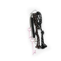 Pink Vintage Key Toys Black Spring Chain Pearls Iron Chain Strips String Bags Pendant Charms Silicon