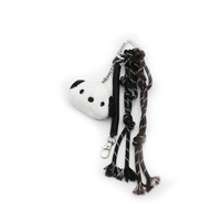 Cute puppy charm toy pearl iron chain bar string bag charm charm silicone tag keychain