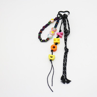 Creative letter toys square letters pearl chain string handbag charm charm silicone tag keychain