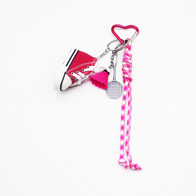 Spot can DIY niche miu system creative red badminton red boardshorts keychain bag pendant accessorie