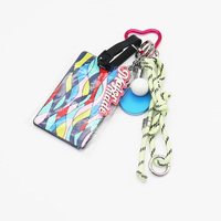 ins blogger the same niche miu system ping pong ball card car keychain bag bag charm handmade couple