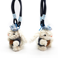 Handmade cute drop ear rabbit plush doll girl heart keychain long ear rabbit princess dress delicate